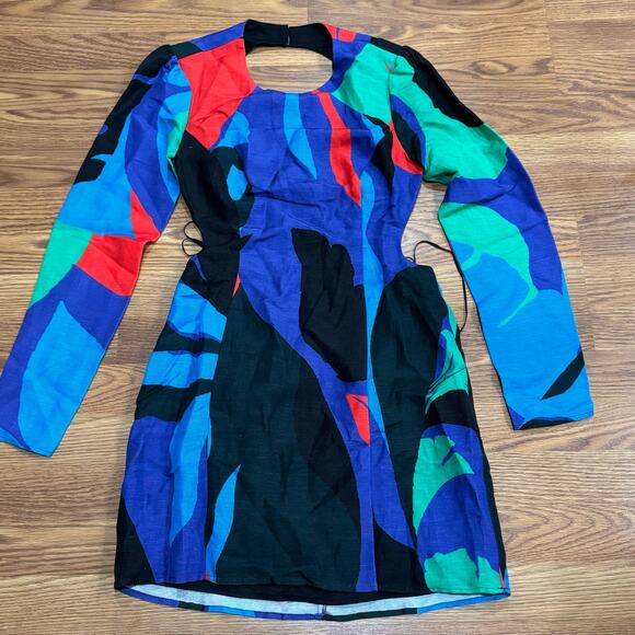 THE WOLF GANG LOLITA CUT OUT MINI DRESS in SPLICE Multicolor abstract medium - Picture 11 of 13